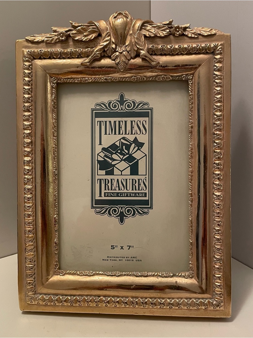 Timeless Treasures Fine Giftware 5 X 7‎ Ornate Photo Frame Gilded Wood